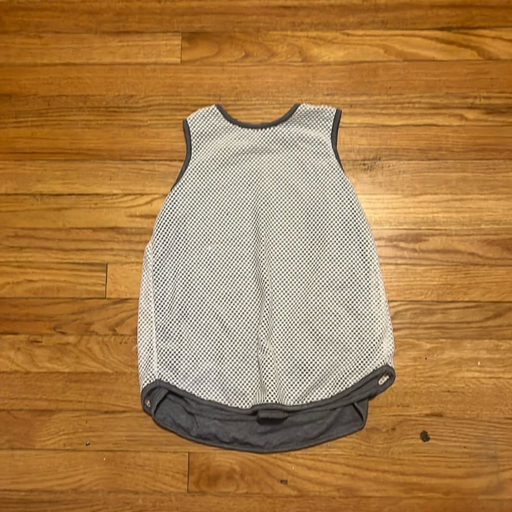 Athleta Girl Grey Mesh Top